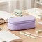 Wrapables Simple Large Capacity Double Compartment Pencil Case, Pencil Pouch for Stationery Tools, Orchid